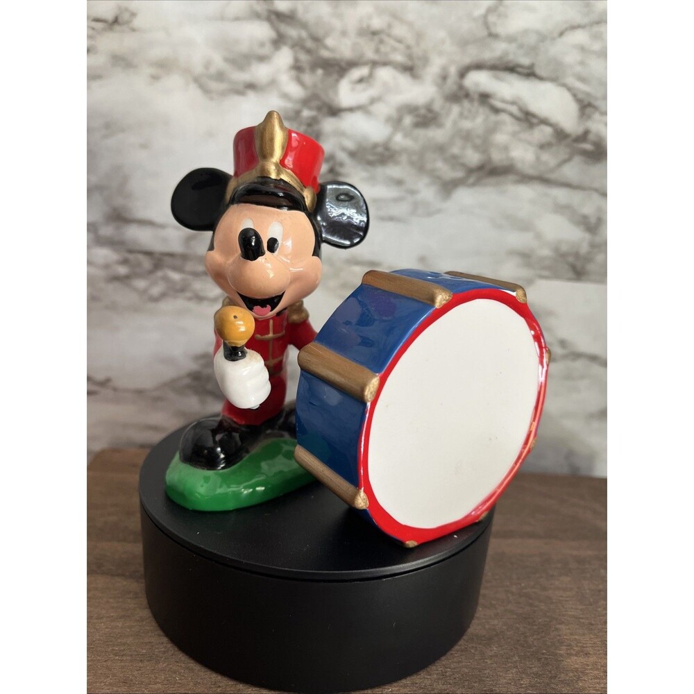 Walt Disney Mickey Mouse Drum Major Salt Pepper Shaker Set - Vintage